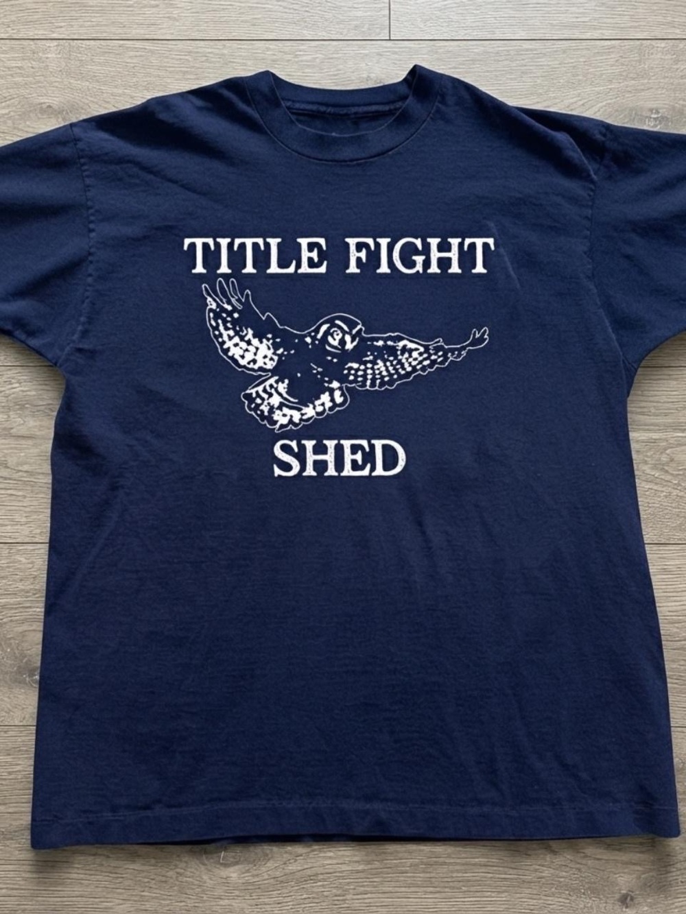 Gildan Navy Blue 'Title Fight Shed' Owl Graphic Tee